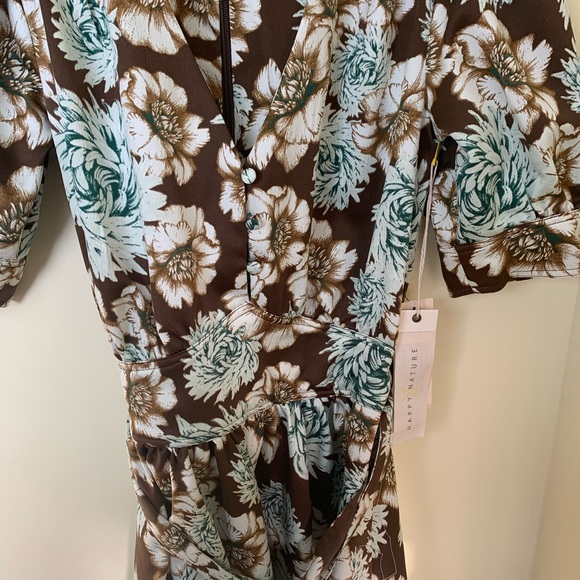 NWT Happy x Nature by Kate Hudson Puff Sleeve Floral Dress in Size XXS - Picture 2 of 16
